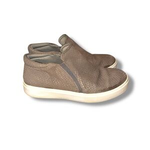 Dr. Scholl's Women's Leta Boot Booties in‎ Grey Pearlized Embossed Snake Sz 10